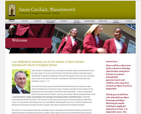 Saint Cecilia's Wandsworth website
